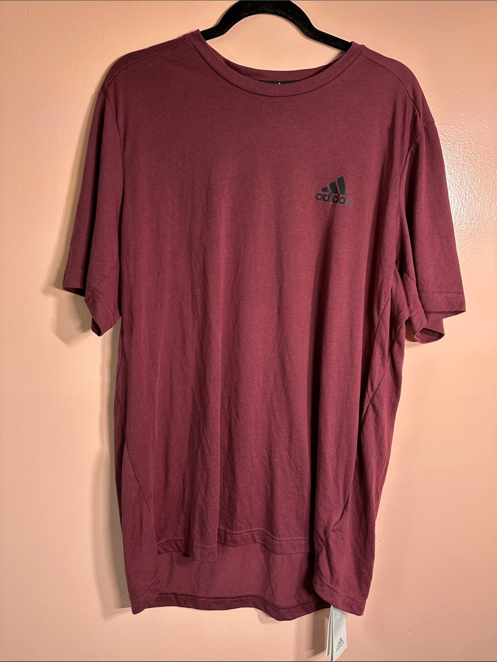 NWT adidas Men's aeroready Maroon Short Sleeve Performance Tee